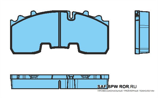 Колодки тормозные дисковые BPW (09.801.08.15.0) (SB3745)