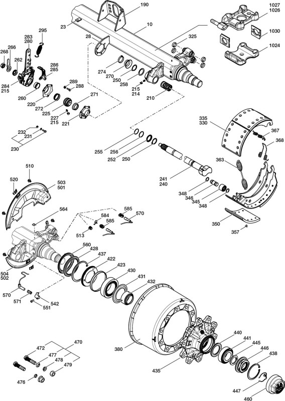 Ось BPW 27.48.473.095 ECO-PLUS 2040/1300/535