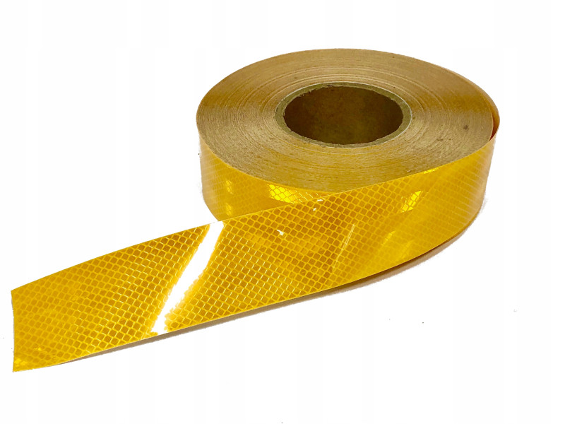 Наклейка Лента светоотраж. ПРИЗМА 45,7м (Желтая) Е1