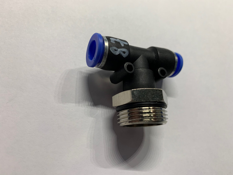 Соедин. торм. трубок (нар. рез) М22*1,5-8мм. Т-обр