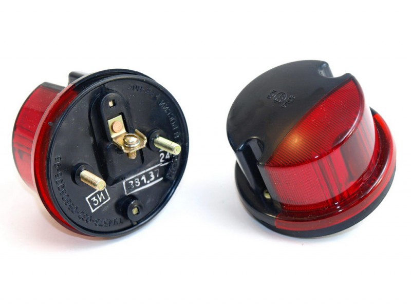 Фонарь контурный задний 24В. красный-черный 381.3731(38.3731)