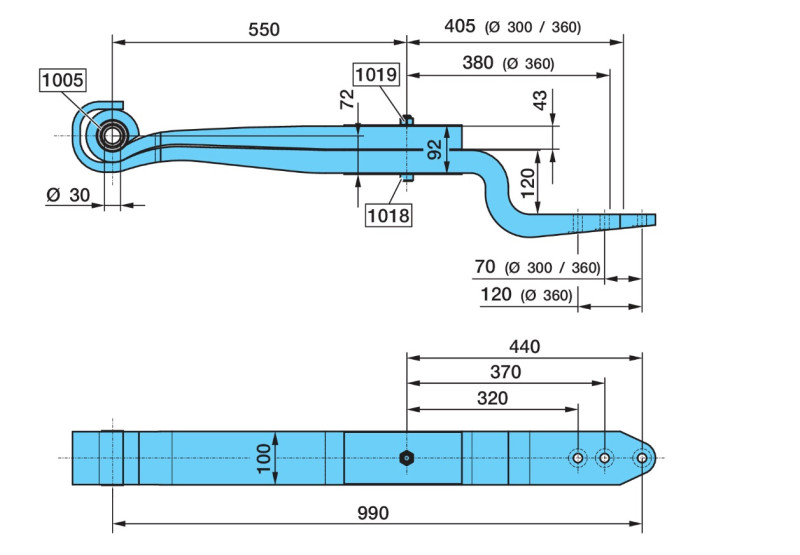 Полурессора BPW, 05.082.13.24.0 2 листа