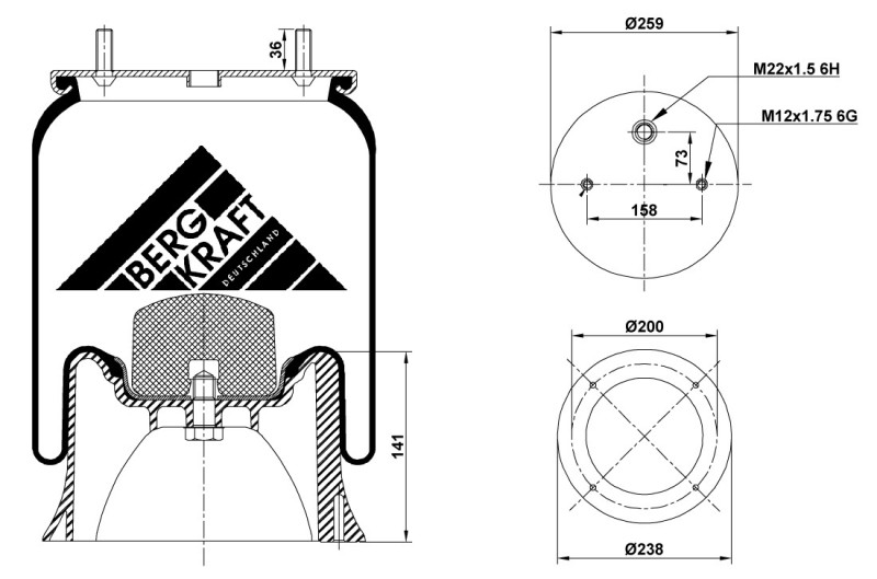 Пневморесcора BK054004CP03 (пласт. стакан) @8277/Выведено