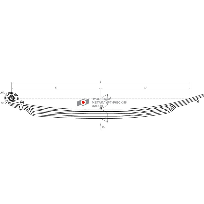 Рессора передняя 63704-2902012 4 листа