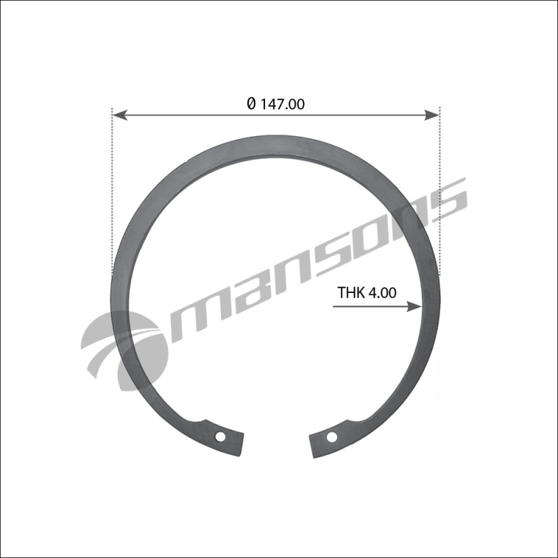 Кольцо стопорное подшипника 33116 140х4 (02.5606.40.90) / MANSONS 300.019 @5040