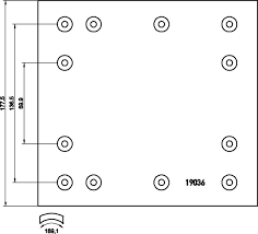 Накладки тормозные 420x180 (0 ремонт) ROR (19036,19037) / EXOVO 190360E @8468