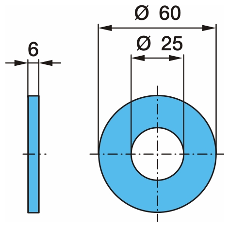 Шайба Ø25/60x6 BPW (03.320.33.28.0) / BPW®