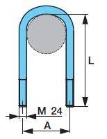 Стремянка М24x460x180 R-135 R50