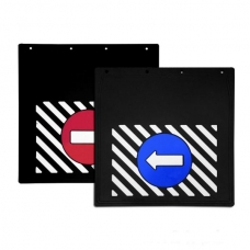 Брызговик резиновый на полуприцеп "КИРПИЧ и СТРЕЛКА" 400*400 арт.БФ036