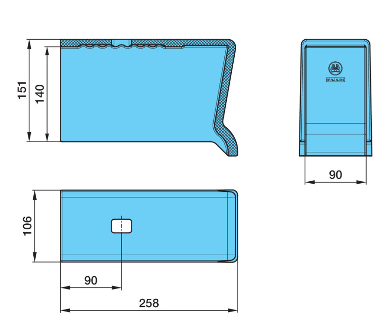 Подушка рессоры 03.140.14.01.0 BPW / Sampa 070.107 @12596
