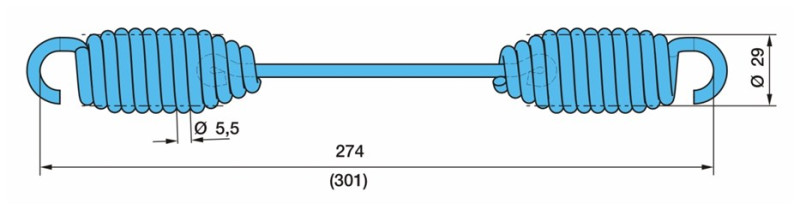 Пружина стяжная 33,8x5,3x268 BPW (05.397.58.03.0) / Onyarbi 80.03.50 @4827