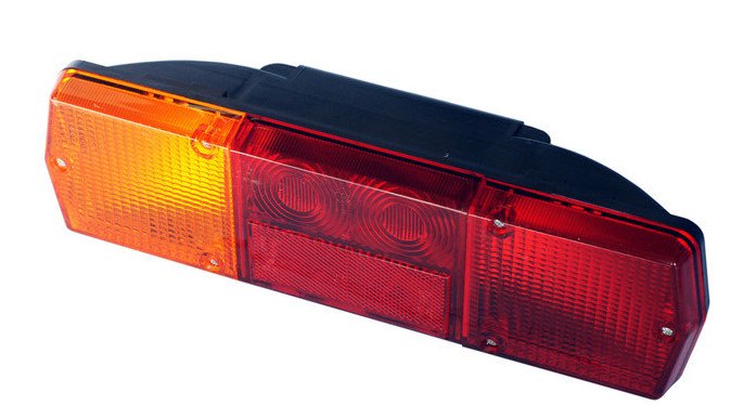 Фонарь задний(551.3776 лев.24в."АТК") 6-ти болт. с катафотом (ан.ФП130В/9802-04/355.3716) КАМАЗ