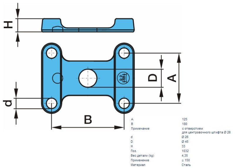 Плита надрессорная F150 03.145.23.27.0