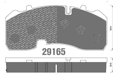 Колодки тормозные дисковые BPW 29165
