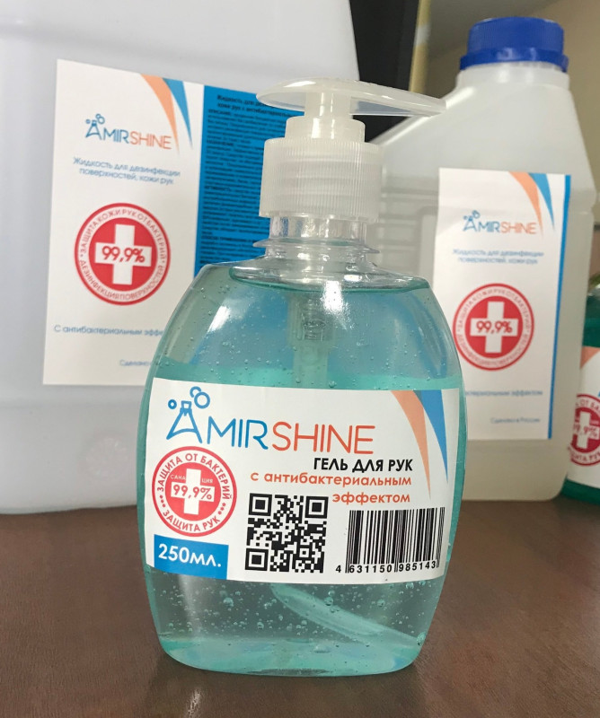 Гель для рук с антибактериальным эффектом 0,25 л AmirShine