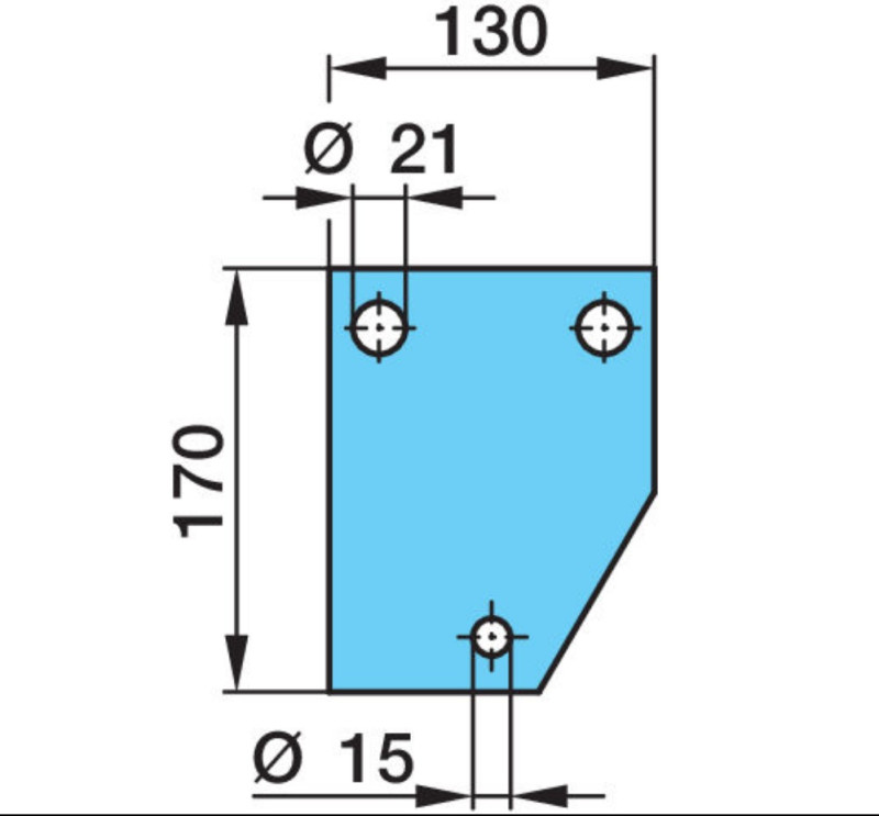 Пластина BPW 03.285.45.08.0 130*170*6 / AVTOSHTAMP AS29.0041 @90542