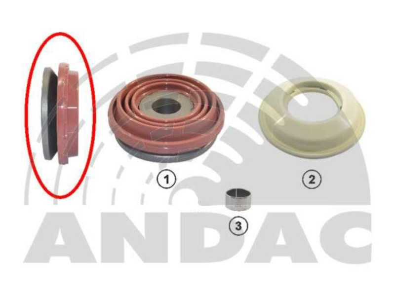 Ремкомплект суппорта (пыльники+пятаки) ANDAC 081010106