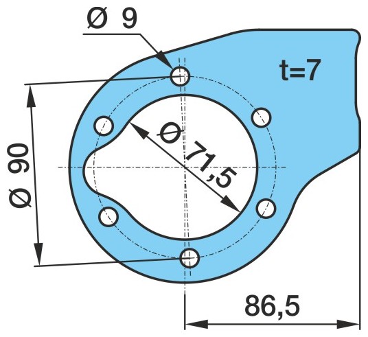 Кронштейн пластиковой втулки тормозного вала приварной 03.285.55.71.0