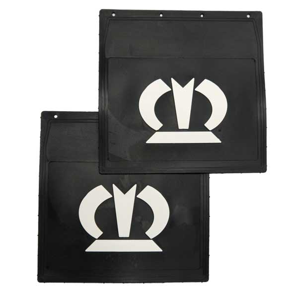 Брызговик 400*400 LUX черный KORONE белая надпись