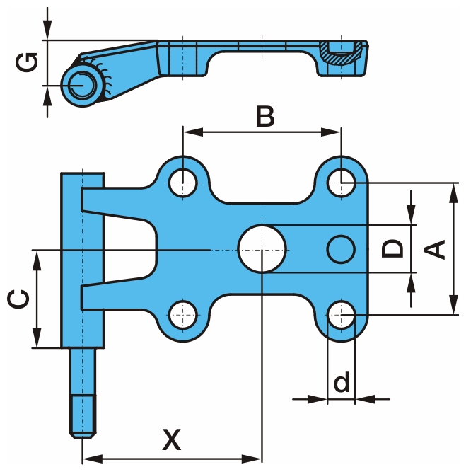 Кронштейн амортизатора прав. SLU 05.145.22.44.0