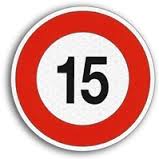 Знак Ограничение скорости "15км/ч"