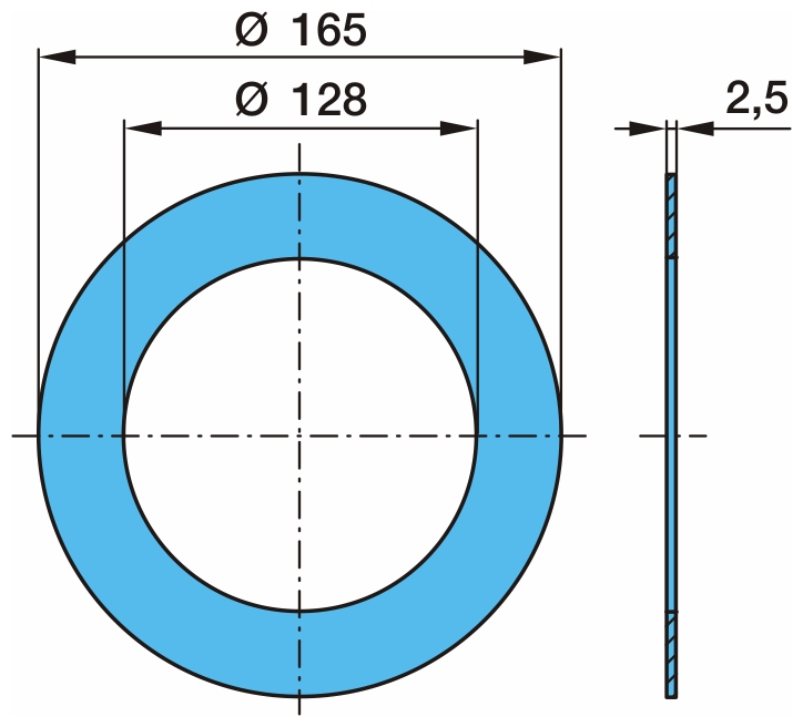 Кольцо (нейлон) 03.310.98.21.0 Ø 128 / 165 x 2,5