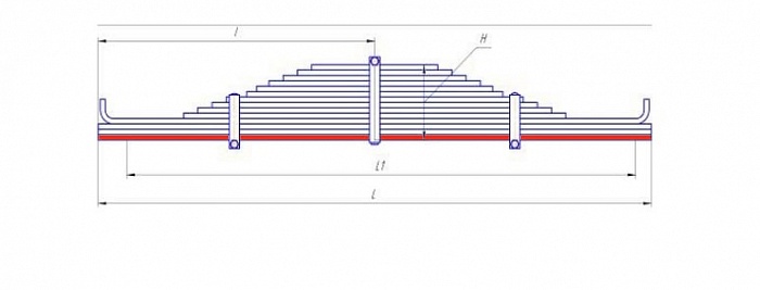 Рессора 93853-2912012-20 13 @2048