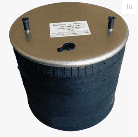 Пневмопод. со стак.881 .2шп.М12 смещ.25. 1отв.штуц.М22.Поршень пластик,12 отв.М16/BPW / @15755