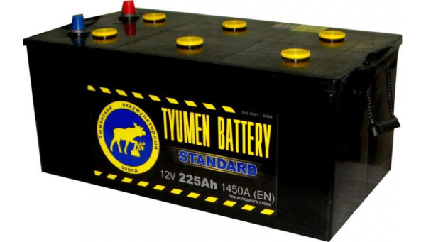 Аккумулятор 6ст-225 L о.п. STANDARD (518мм*278мм*235мм)