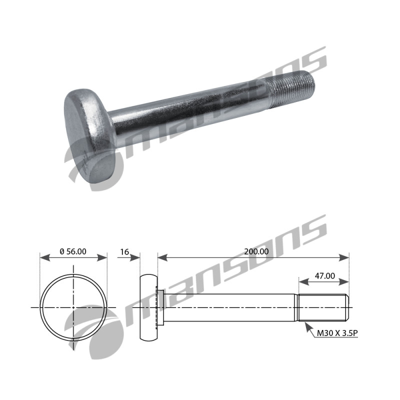 Болт M30х200 BPW (03.341.05.03.0) / Mansons TRS4731 @4042