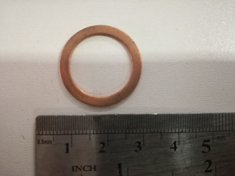 Кольцо медное 21*29